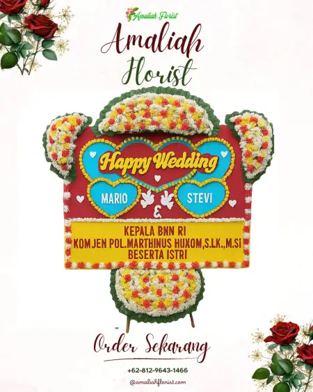 Papan Bunga Pernikahan Blindungan